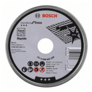 BOSCH x 10szt.TARCZA DO METALU INOX 115x1mm
