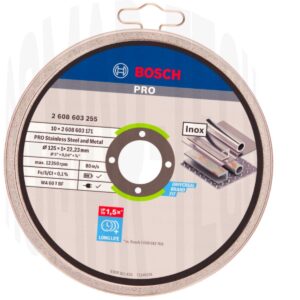 Bosch 2608603255 tarcze INOX 125x1 mm 10 szt. w metalowej puszce